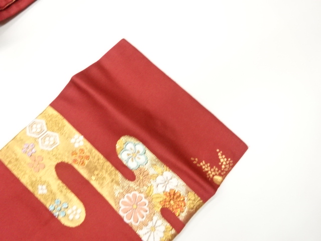  ヱ霞・花々に萩模様織出し名古屋帯